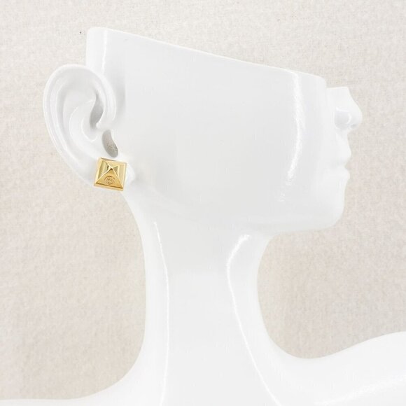 Tory Burch Pyramid Stud Earrings Gold OS - Picture 8 of 14